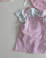 Nouvelle arrivée : Robe d'été pour bébé fille avec poche kangourou sur le devant, jupe salopette, adorable robe salopette pour bébé fille