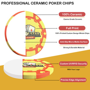 Fichas de Cerámica EPT de 39 mm con Calidad de <span class=keywords><strong>Casino</strong></span>, Número Personalizado, Regalos Corporativos, 10 g, Ficha de la European Poker Tour Personalizable para Club de Juegos - Product Image 5