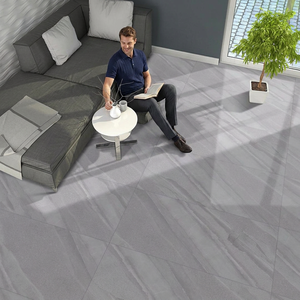 Azulejos de porcelana con aspecto de mármol gris claro exótico de 600x1200 mm, pulidos, blancos, para pisos y paredes, para proyectos. - Product Image 6