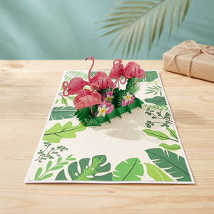Cartes 3D Pop-up Personnalisées, Cartes de Vœux, Enveloppes, Vente en Gros, Exportation Vietnam, Cartes Souvenirs Artisanales Thème Animaux, Papier pour les Fêtes - Product Image 2
