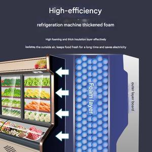 Réfrigérateur de présentation à refroidissement direct grande capacité, <span class=keywords><strong>congélateur</strong></span> trois zones pour les professionnels de la restauration (BBQ et fritures) - Product Image 2