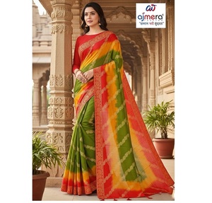 Sari en coton imprimé Ajmera Fashion, élégant, pour un usage quotidien, traditionnel, ethnique, doux, stylé, séchage rapide, tenue de fête pour femmes - Product Image 2
