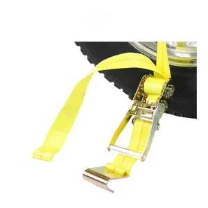 Hot Koop Producten 100% Hoge Sterktegraad 2 Inch Polyester Cargo Sjorriem Ratchet Herstel Tow Strap Touw