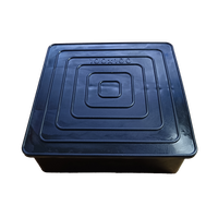 Capuchon de protection carré noir en PVC de 60 mm pour meubles, embout de tuyau, capuchon de pied industriel personnalisé en plastique trempé