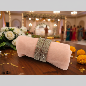 Women Gold Plated <b>Crystal</b> Stone <b>Bracelet</b> and Bangles Set Luxury Fashion Jewelry for Wedding Festive and Function wear for women - Product Image 3
