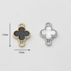 16X10Mm Hai Lỗ Bốn Lá Kẽm Hợp Kim Tự Làm Đồ Trang Sức Clovers Làm Phụ Kiện <span class=keywords><strong>Clover</strong></span> Nối Mặt Dây Chuyền Quyến Rũ - Product Image 6