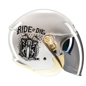 Casques de moto à face ouverte, casque jet, double visière, casque de moto trois-quarts, cascos para moto pour moto - Product Image 4