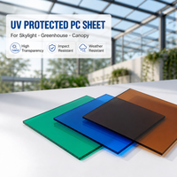 Plaque solide en polycarbonate anti-UV, haute transparence, résistante aux chocs, pour puits de lumière, serre et auvent