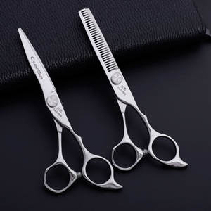 กรรไกรตัดผมมืออาชีพชวนเปิ่น 30 ฟัน กรรไกรตัดผมสแตนเลสแบบแบน สำหรับคนถนัดขวา สีเงิน - Product Image 2