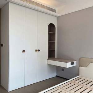 Conception de placard sur mesure, armoire à portes en verre, meubles en bois pour chambre à coucher - Product Image 4