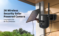 Caméra de sécurité extérieure alimentée par énergie solaire 4G LTE sans WiFi ni câbles, avec caméra solaire 2K, carte SIM 4G, fonctionne sur batterie