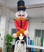 Décoration de Noël en plein air soldat gonflable casse-noisette marionnette dessin animé marche Costume pour défilé de carnaval
