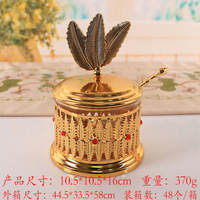 Luxe Or Argent Fer Art Rétro Snack Fruits Plateau Dessert Gâteau Assiette De Mariage Banquet Chargeur Assiette De Stockage Décoratif