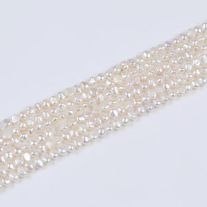 Perlas Barrocas Naturales de Agua Dulce de Zhuji, 4-5 mm/5-6 mm, Blancas y Rosas, Dos Caras Brillantes, con Orificio Lateral, Perlas Sueltas para DIY - Product Image 2