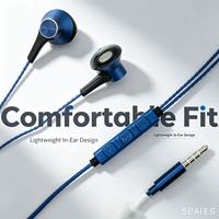 Écouteurs intra-auriculaires filaires Aesonic légers avec suppression du bruit ENC, étanchéité IPX-3, cordon de 2m, prise universelle 3,5mm pour la vente en gros
