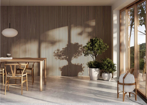 Panneau mural acoustique en <span class=keywords><strong>bois</strong></span> brossé externe en <span class=keywords><strong>bois</strong></span> élégant contemporain à <span class=keywords><strong>prix</strong></span> direct d'usine pour la maison - Product Image 5