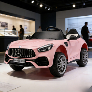 Popolare Auto Elettrica Rosa per Bambini 12V, Auto a Due Posti con Telecomando Ricaricabile, Modello Mercedes Benz per Bambini - Product Image 6