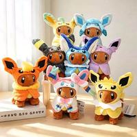 Nouveauté, best-seller, peluches de personnages de dessins animés Pokmon, jouets en peluche Anime Henshin, poupée en peluche Kawaii Eevee