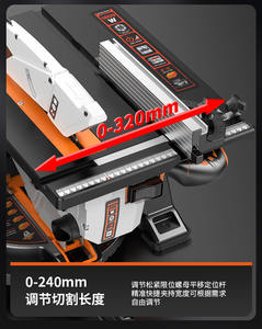 Sierra compuesta de doble propósito, sierra ingletadora para carpintería de 10 pulgadas, sierra de marco de <span class=keywords><strong>aluminio</strong></span>, cortadora de perfil de 45 grados - Product Image 2