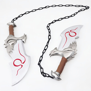 Lames du <span class=keywords><strong>Chaos</strong></span> God <span class=keywords><strong>of</strong></span> War en mousse PU, accessoire de cosplay, modèle d'arme sécurisé avec chaînes, unisexe, à partir de 5 ans - Product Image 1
