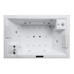 Baignoire moderne rectangulaire en acrylique, grande, autoportante, à bulles massantes, pour usage intérieur, <span class=keywords><strong>SPA</strong></span> à domicile pour couples, bain à remous, Foshan - Product Image 3