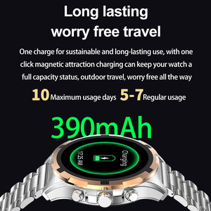 Hk98 điểm ảnh cao đầy đủ màn hình cảm ứng Vòng đồng hồ NFC Hỗ trợ nhắc nhở cử chỉ điều khiển La Bàn Dây đeo kim loại đồng hồ thông minh AMOLED Màn hình - Product Image 6