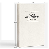Carnet de gratitude personnalisé à couverture rigide en lin, journal de pleine conscience avec pages guidées non datées