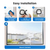 Cámara para Ventana 2K con Visión Nocturna a Todo Color, WiFi de Doble Banda, Alertas Inteligentes de Movimiento, Detección de Movimiento, Monitoreo de Seguridad