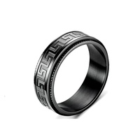 Cincin Anti-Stres Bentuk U Putar, Lapis Emas 18K, Bahan Stainless Steel, Unisex, Hadiah Pasangan, Produk Laris Lintas Negara