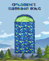 Sac de couchage pour enfants unisexe Wild Hunter, écologique, imperméable, 3 saisons, léger, pour garçons et filles, camping, randonnée, intérieur