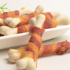 Venta al por mayor de fábrica, golosinas dentales personalizadas para perros, pollo, pato y hueso de almidón, golosinas secas para perros, bocadillos, comida para masticar para perros OEM ODM - Product Image 3