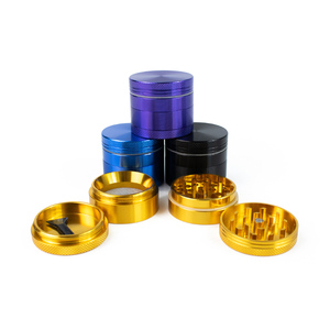 63 mm Customized Black Zinc Aluminum Alloy Tobacco <b>Grinder</b> 4 Part Large <b>Herb</b> <b>Grinder</b> - Product Image 1
