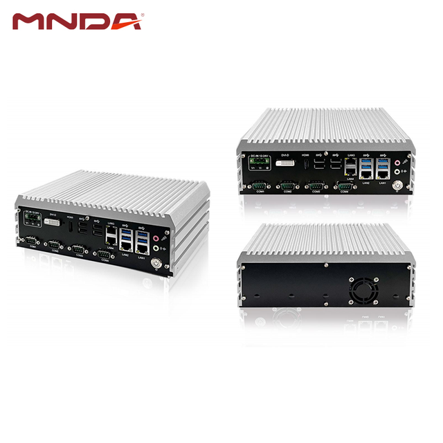 Fanless Embedded Industrial PC, 6-9th Gen Intel Core I3 I5 I7, 4LAN 12-24V Wide Voltage for Machine Vision Automation
