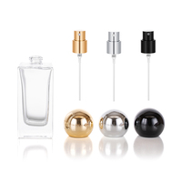 Flacons de parfum en verre transparent rectangulaires vides de 30 ml et 50 ml, personnalisables avec logo estampé