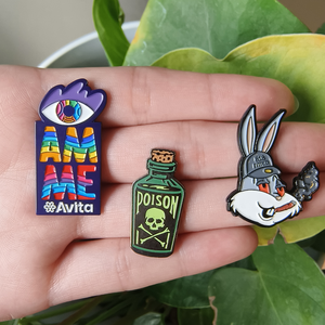 Broches de revers personnalisées en gros avec motif floral, broche en métal personnalisée, épingle en émail doux - Product Image 6