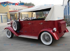 Transporte Especializado de Auto Clásico Rojo con Techo Blanco, Vehículo Retro Vintage en Venta - Product Image 6