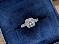 Bagues en diamant naturel H VVS1 0,85 carat taille princesse certifiées pour mariage et fiançailles, luxe or 14 carats, tendance romantique, pour femme