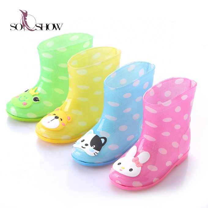 Оптовая продажа, детская обувь, сапоги из ПВХ, милый мультяшный дизайн, дождевые сапоги для детей