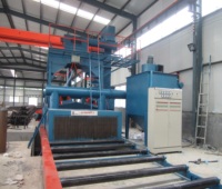 Machine de sablage à rouleaux automatique pour tôles d'acier, poutres en H et surfaces de tuyaux en acier