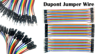 10Cm/20Cm/30Cm Perempuan/Perempuan Laki-laki/Laki-laki 40 Pin Konektor Dupont Kabel Jumper GPIO Breadboard untuk Elektronik Arduino Raspberry Pi