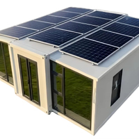 Conteneur maritime préfabriqué en acier de 20 pieds et 40 pieds, extensible et démontable, pour usage résidentiel et application villa de 20 pieds avec énergie solaire