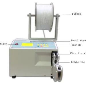 Automático fio bobina empacotamento pirulito doces torção laço vegetal frutas vinculativo cintas máquina