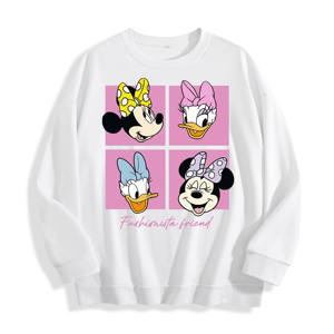 <span class=keywords><strong>Felpa</strong></span> girocollo con grafica collage Minnie & Daisy Fashionista Friend, magazzino USA, 6 colori - Product Image 1