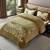 Großhandel individuell bedruckte Raschel Double Queen Size Winter Nerz Bettdecke 100% Polyester Joyous Throw Fleeced Portable