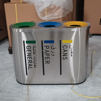 Poubelle en acier inoxydable Offre Spéciale poubelle de tri commerciale poubelles pubiennes pour les gares ferroviaires des aéroports scolaires