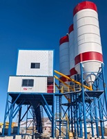 Modulares Betonmischanlage-System HZS120 mit 120 m³/h Produktivität und Schnellanschluss-Rohrleitungen für Autobahn- und Brückenprojekte