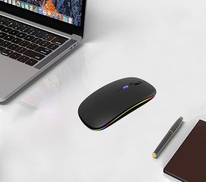 Dual-mode Optical 3D Wireless <b>USB</b> <b>Mouse</b> Rechargeable Ultra-thin Style 2.4g for PC Office Gaming - Product Image 4