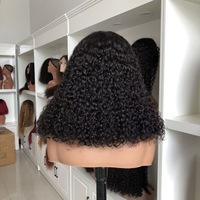 Perruque Pixie Bouclée Double Drawn 12A OEM & ODM, Densité 300%, Sans Gel, Entièrement Tissée à la Main, Multi-longueurs (16-20 pouces)