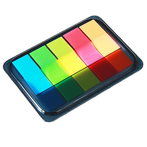 Deli – notes autocollantes fluorescentes, 12x44mm, couleurs mélangées, bloc-notes auto-adhésif, étiquettes en papier, forme carrée, 100 feuilles - Product Image 5