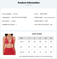 Soutien-gorge de sport écologique pour femme, maintien élevé, antichoc, bonnets rembourrés, léger, bretelles croisées, extensible dans quatre directions, devant